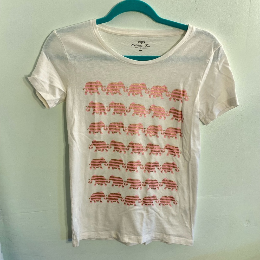•J. Crew• Elephant Collection Tee